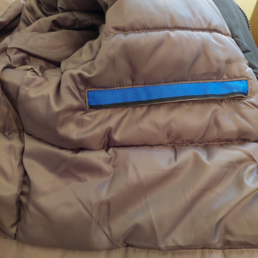 Michael Kors Men's Heavyweight Hooded Bib Snorkel Parka Coat Beige Sz Large $375 - Picture 14 of 16